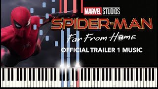 Spider Man Far From Home  Official Trailer 1 Music Piano  SHEETSSYNTHESIA [upl. by Ialocin]