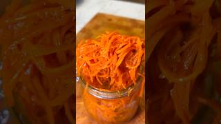 Quick amp Easy Korean Carrot Salad Recipe 🌶️  Delicious Morkovcha in Minutes 🥕 [upl. by Anihcak266]