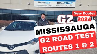 Mississauga G2 Road Test Route  Full Route  New G2 Driving Test Routes 2024 [upl. by Nats]