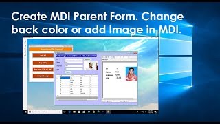 How to create mdi form in c Change back color or image in mdi form Swift Learn [upl. by Eidnas356]