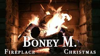 Boney M  Lonely Bell I Hear Voices Fireplace  Christmas Video [upl. by Nitnelav]