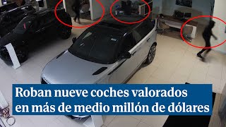 Roban nueve coches valorados en más de medio millón de dólares [upl. by Floro]