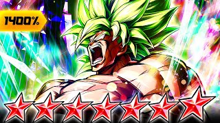 Dragon Ball Legends ZENKAI 7 1400 14 STAR LF FULL POWER BROLY IS AN UNSTOPPABLE FORCE [upl. by Atinal]