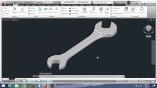 Autocad 3D spannerwrench [upl. by Roman]