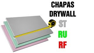 TIPOS DE CHAPAS DRYWALL MAIS USADAS NA CONSTRUÇÃO A SECO [upl. by Kordula]