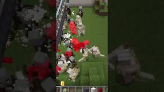 Minecraft  100 Pillagers Vas 20 Iron Golems shorts minecraft [upl. by Mahtal]