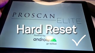 PROSCAN ELITE DVDTABLET COMBO Hard Reset [upl. by Alaik]