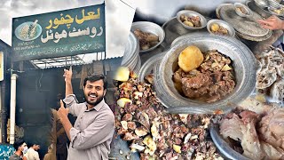 LaL Chapur RosH Peshawar  Karkhano Bazar  Best Meat in Peshawar  Meat Rosh [upl. by Gnek]