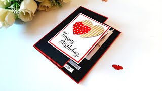 Beautiful Handmade Birthday card  DIY Greeting card for Birthday  Tutorial [upl. by Dorion610]