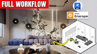 How to Create a Realistic Interior Render in Revit and Enscape  Full Workflow [upl. by Saddler]