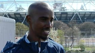 Mo Farah its great to be back in the Olympic Stadium [upl. by Dyol]