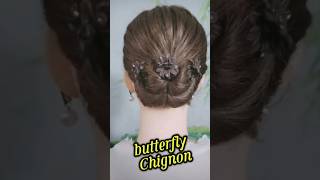 chignon roulé  moño de pelo enrollado  gerollter Haarknoten Frisur coiffure peinada hairstyle [upl. by Amathist749]