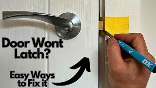 How to Fix a Door that Wont Latch  Easy Fix Anyone Can Do [upl. by Anoek8]