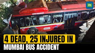 Mumbai 4 Dead 25 Injured as BEST Bus Rams into Pedestrians Vehicles After Brake Failure [upl. by Niatsirt]