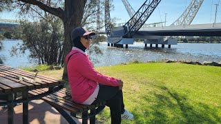 Matagarup Bridge and Optus Stadium  Walk [upl. by Petra]