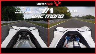 🔔Project CARS 2 Vs Real Life  Bac Mono  Oulton Park [upl. by Orecul]