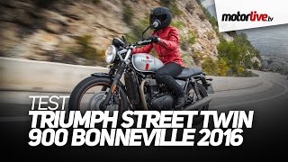 TEST  TRIUMPH STREET TWIN 900 BONNEVILLE 2016 [upl. by Frayne415]