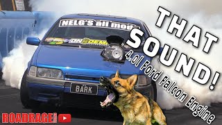 Aussie Ford Blown straight 6 burnout car [upl. by Worth354]