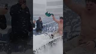 Buffalo Bills fans make snow slide while shoveling stadium Shorts [upl. by Noemis610]