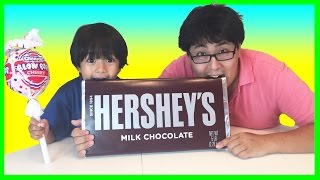 GIANT HERSHEY CHOCOLATE BAR with GIANT LOLLIPOP [upl. by Garek96]