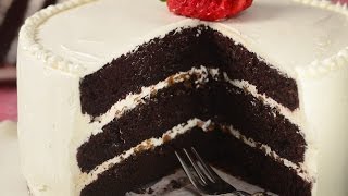 Chocolate Cake with Swiss Buttercream Recipe Demonstration  Joyofbakingcom [upl. by Elisabeth110]