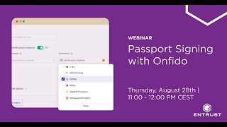 Webinar Passport signing with Onfido EN [upl. by Lyndel]