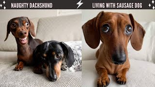 Best Dachshund Dogs Video compilation Naughty Sausage Dogs Living with Dachshund Wiener Puppies [upl. by Rubia]