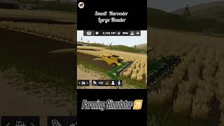 Smallest Harvester  Largest Header 😳  FS 20  shorts farmingsimulator realgaming fs20 [upl. by Vasti]