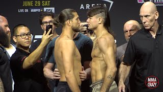 UFC 303 Brian Ortega vs Diego Lopes Weigh in Face Off [upl. by Necyrb650]