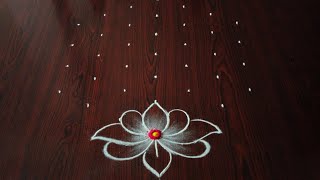 sravamasaan special rangoli design 7×4 dots [upl. by Yllrebmik]