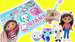 Gabbys Dollhouse DIY Craft Activity Coloring Book with Pandy Mercat Cakey Dolls [upl. by Nomannic]