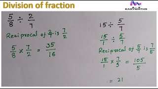 Division of fractionHow to divide fraction by fractiongrade 5grade6 [upl. by Mckeon]