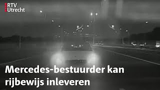 Verkeerspolitie witte Mercedes rijdt veel te hard  RTV Utrecht [upl. by Eyak]