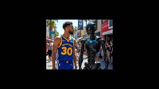 Kobe Bryant and Stephen Curry Strolling Through Hollywood with Angel Wings and Futuristic Robots [upl. by Durrell837]