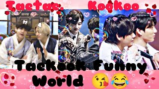 Taekook funny video  Vkook Funny World 😂🤣🐰🐯 taekook bts taekooklovestoryhindidubbed [upl. by Sheng]