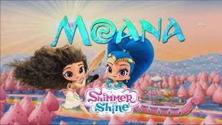 Shimmer and Shine Coloring Disney Moana [upl. by Irbmac]