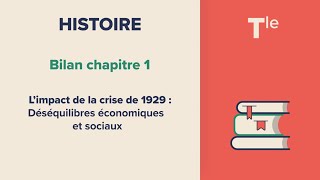 Limpact de la crise de 1929  Déséquilibres économiques et sociaux Histoire Tle [upl. by Trip100]