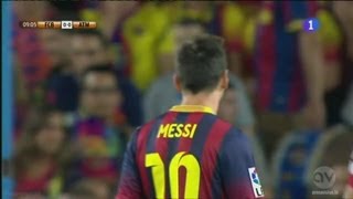 Lionel Messi vs Atlético Madrid 2882013 Supercup Home [upl. by Holms]