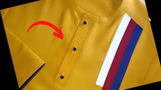 How to make a polo placket on a senator step by step [upl. by Joanie]