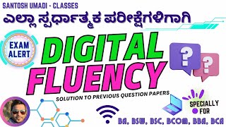 Digital Fluency 1st Sem BA BCom BSc BCA BBA BBM BSW  Solution to Previous Question Paper [upl. by Luo]