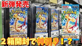 【ポケカ】楽園ドラゴーナを２箱開封してあの高額SRを神引き！【開封】 [upl. by Hoenack]