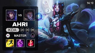 Ahri vs Sylas Mid  KR Master  Patch 1410 Season 14 [upl. by Werby]