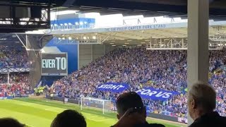 Stunning atmosphere inside Goodison Park before kickoff [upl. by Eelrehpotsirhc417]