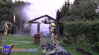 Tuinhuis verwoest door brand in Kilder [upl. by Nemaj314]