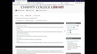 Accessing databases at Chaffey College [upl. by Larred]