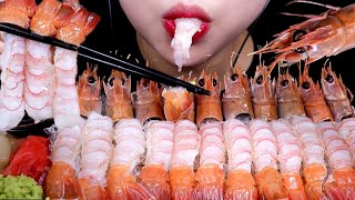 ASMR Shrimp sashimi 딱새우회 리얼사운드 먹방 eating sound mukbang [upl. by Lat967]