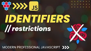 JavaScript Identifier Naming  Restrictions and Conventions [upl. by Breskin]