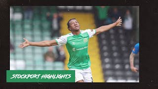 HIGHLIGHTS  Yeovil Town 21 Stockport County [upl. by Madanhoj]