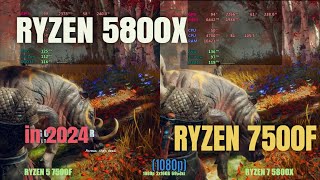 Ryzen 5800x vs Ryzen 7500f in 2024 [upl. by Merline]