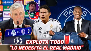 🚨EXPLOTA TODO PIDEN a JAMES en el REAL MADRID ¿LO FICHARA ANCELOTTI  JHON DURAN x PSG DETALLES [upl. by Rolph]